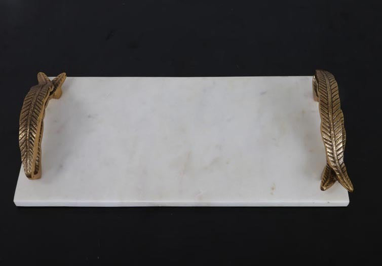 Marble & Gold Leaf Tray