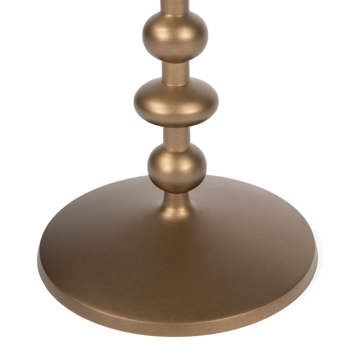 Butler Zora Bronze Iron Pedestal End Table