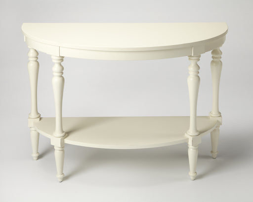 Butler Amherst White Demilune Console Table