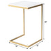 Butler Lawler White Marble, Gold  End Table