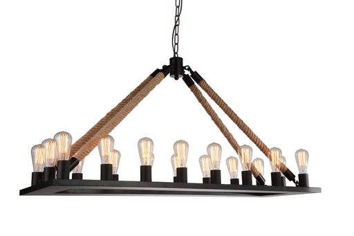 18 Light Up Chandelier with Black finish