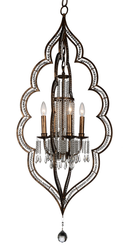 4 Light Up Chandelier with Champagne finish