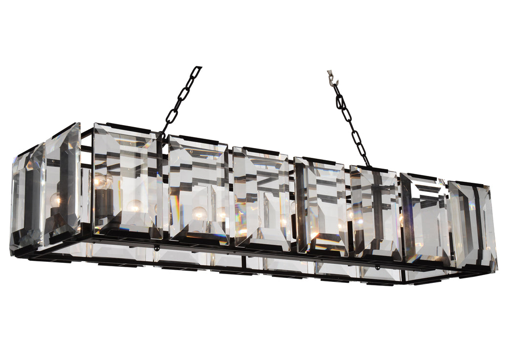 14 Light Chandelier with Black finish