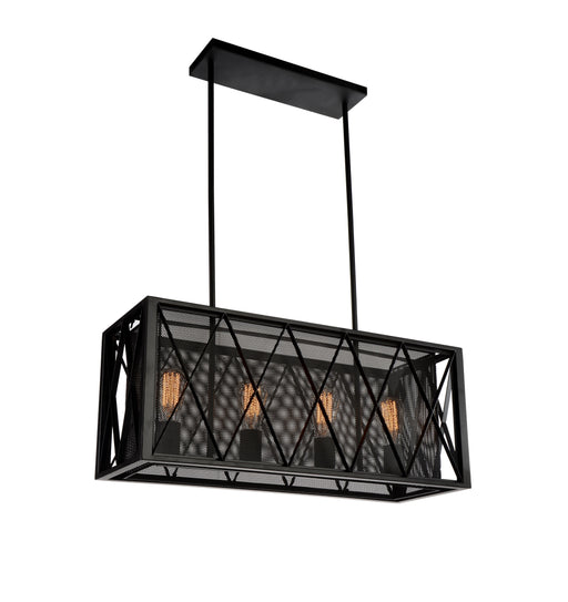 4 Light Up Chandelier with Black finish