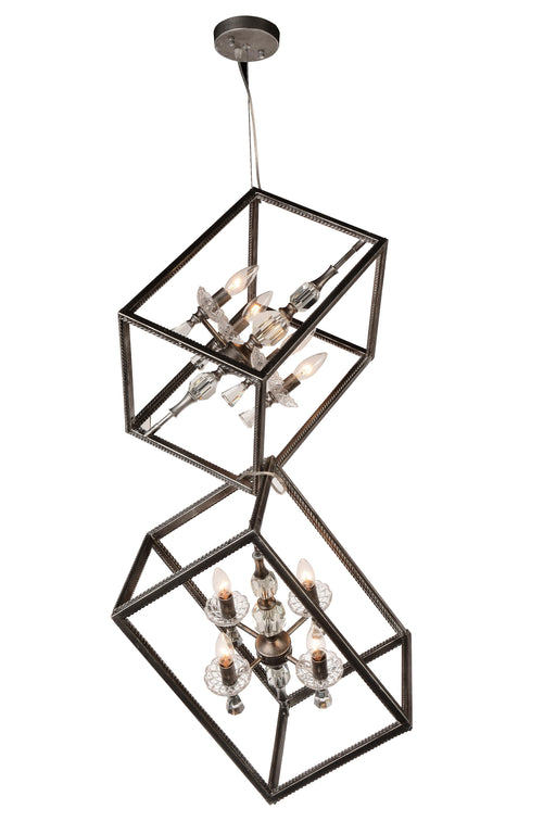 8 Light Up Mini Chandelier with Luxor Silver finish