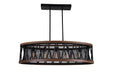 5 Light Island Chandelier with Pewter finish