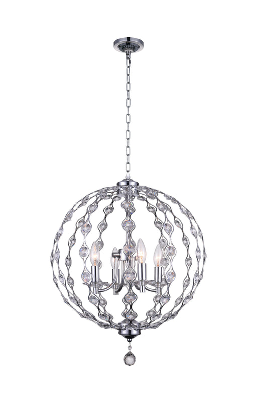 4 Light Chandelier with Chrome finish