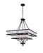 8 Light Chandelier with Black finish