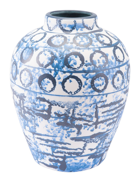 Medium Ree Vase Blue & White