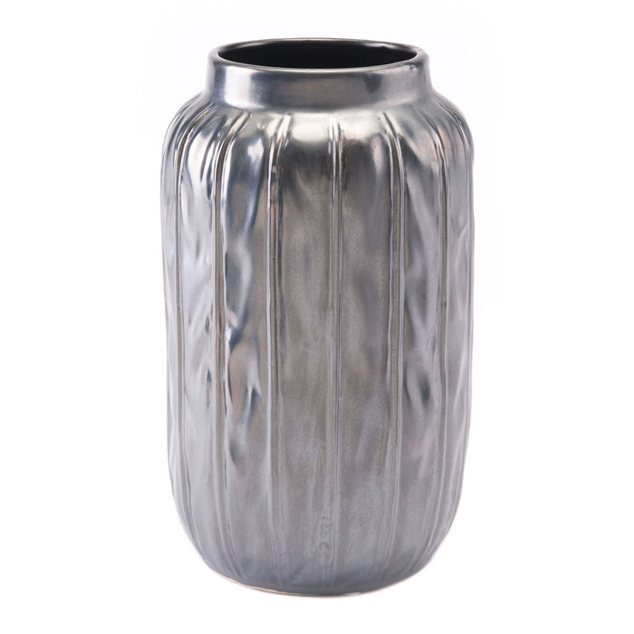 Small Antique Vase Metallic Gray