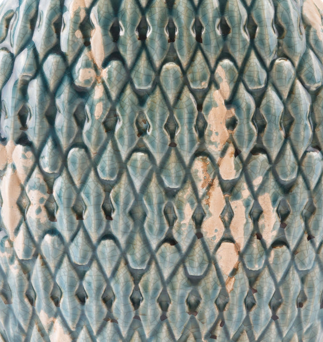 Small Seta Vase Distressed Blue