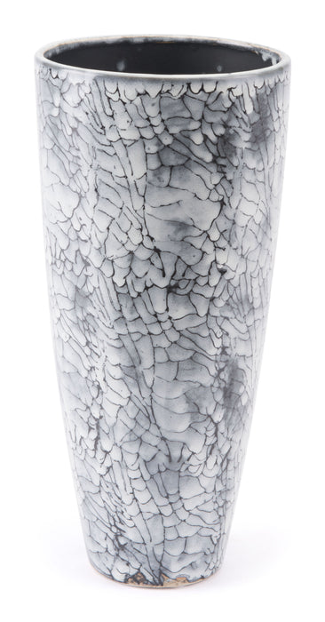 Small Marbled Vase Black & White