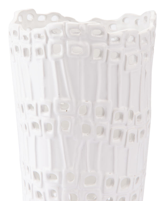 Tall Cal Vase White