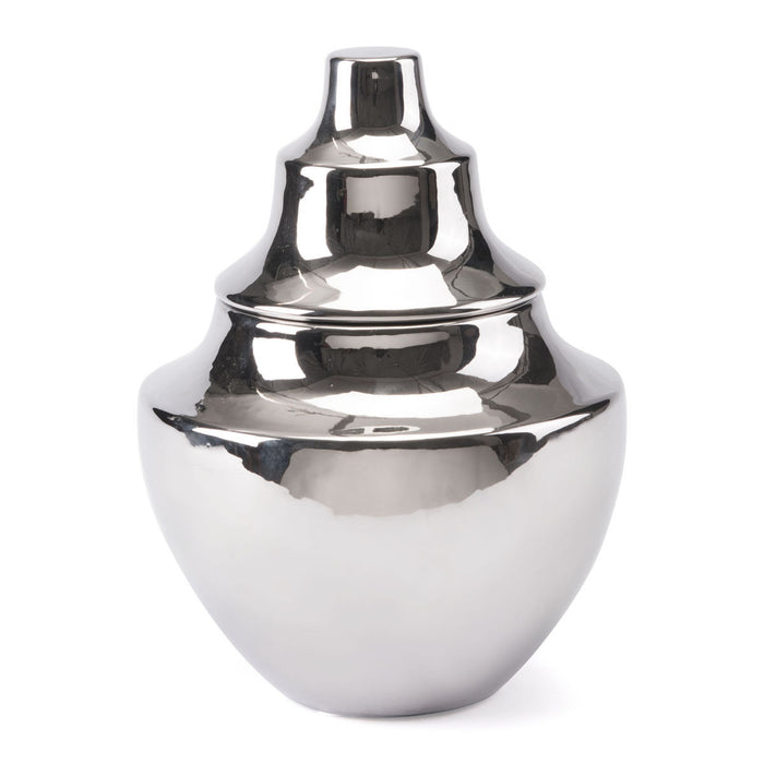 Small Pyramid Vase Silver