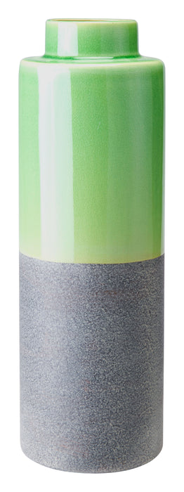Medium Stoneware Bottle Green & Gray