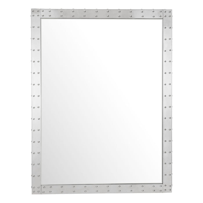Studded Rectangular Mirror Clear
