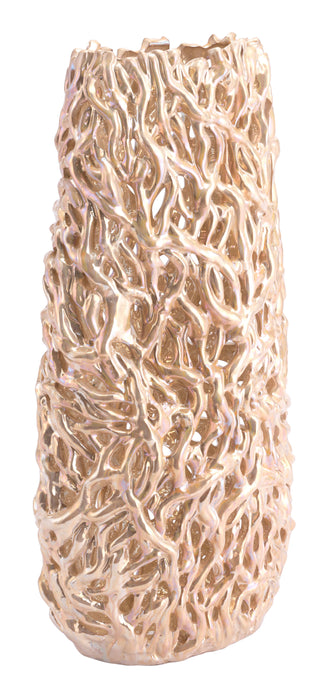 Tall Pearl Vase Gold