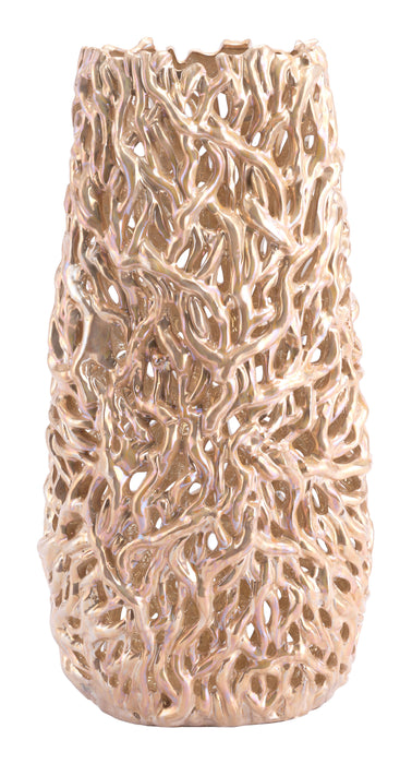 Tall Pearl Vase Gold