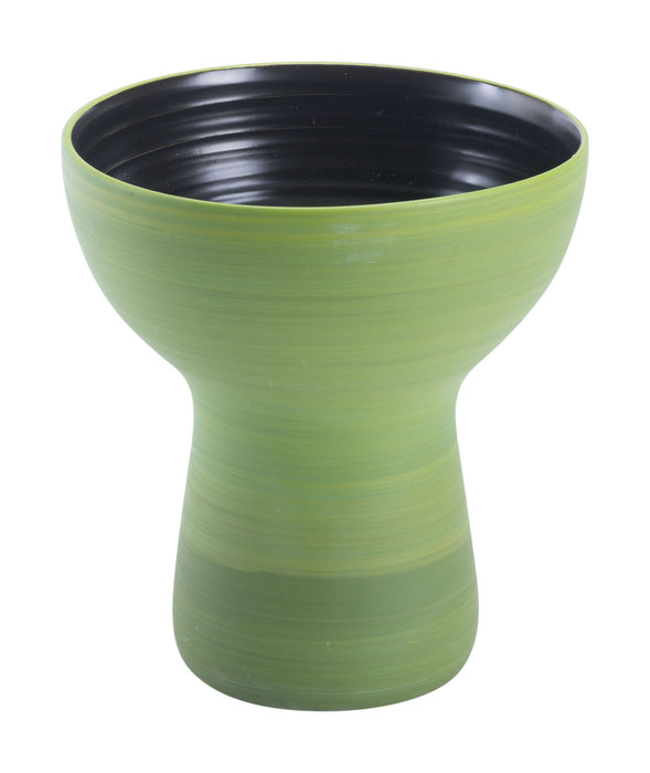Short Areca Vase Green