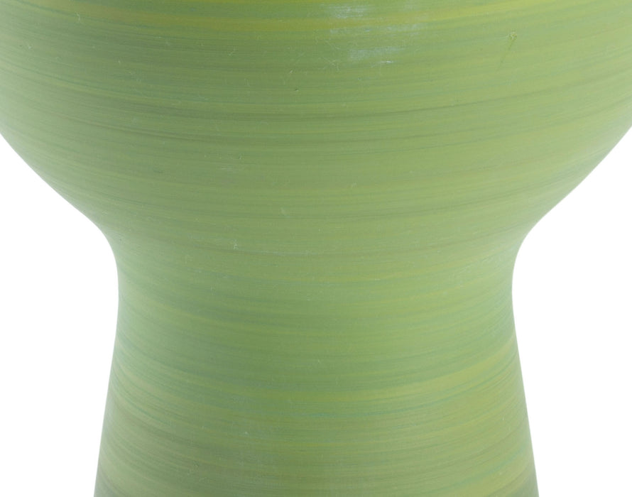 Short Areca Vase Green