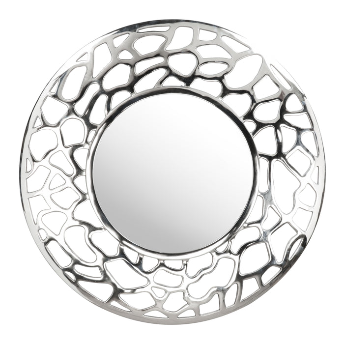 Reef Round Mirror Aluminum