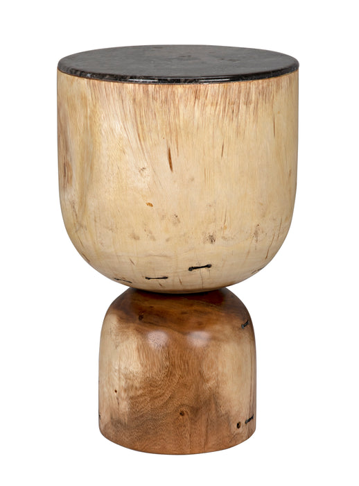 Kuduro Side Table with Stone Top