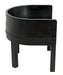 Latour Chair with Leather, Charcoal Black
