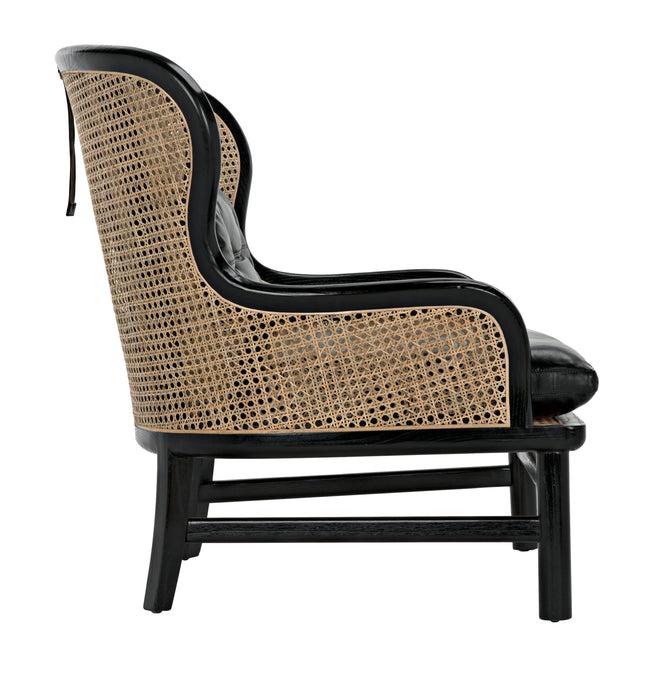 Marabu Chair, Charcoal Black with Leather