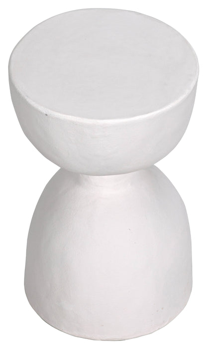 Hourglass Stool, White Fiber Cement