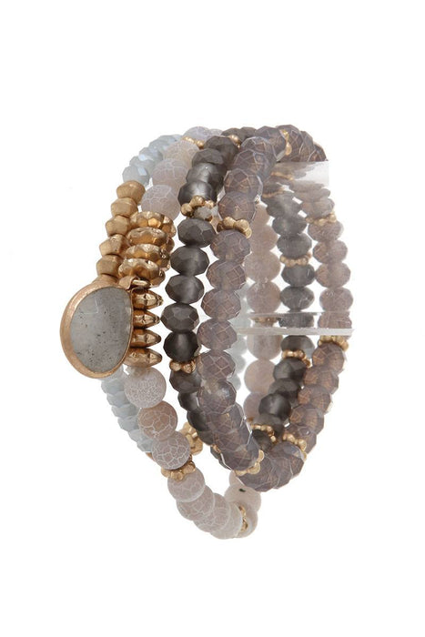 Semi precious stone stretch bracelet