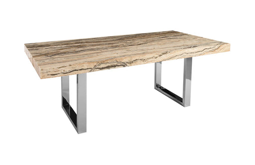Onyx Dining Table, Stainless Steel Legs