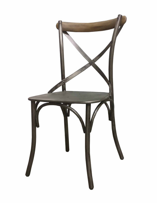 Metal Crossback Chairs (Set of 2)