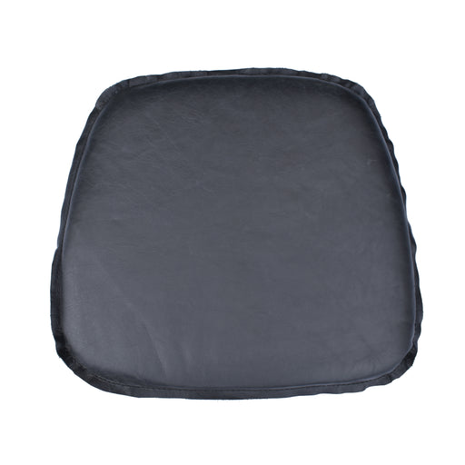 Metal Crossback Leather Cushion Seat - Antique Black