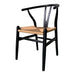 Ventana Dining Chair Black and Natural-Set Of Two