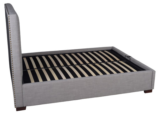 Finlay Storage Queen Bed - Dovetail Grey Linen