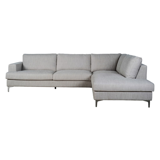 Feather Right Sectional Sofa - Dovetail Linen