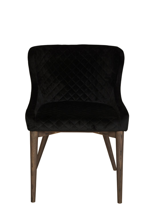 Mila Dining Chairs - Black Velvet (Set of 2)