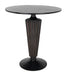 Gibraltar Bar Table, Hand Rubbed Black with Light Brown Trim