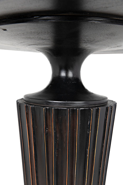 Gibraltar Bar Table, Hand Rubbed Black with Light Brown Trim