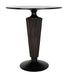 Gibraltar Bar Table, Hand Rubbed Black with Light Brown Trim