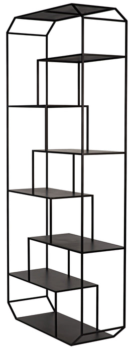 Marquise Bookcase, Black Steel