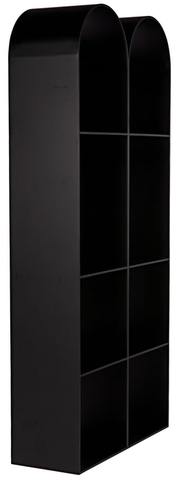 Luna Bookcase, Black Steel
