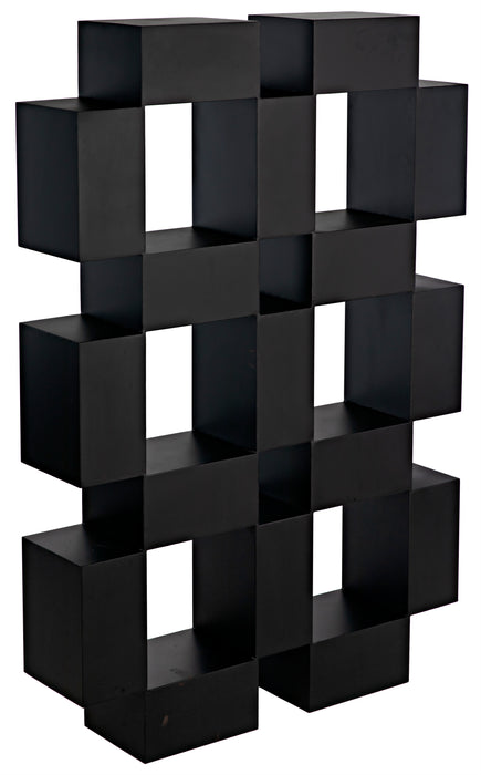 Cubus Bookcase, Black Steel