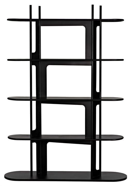 Ochoa Bookcase, Black Steel
