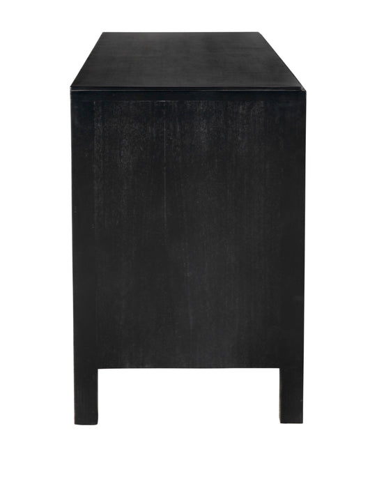Weston Sideboard, Hand Rubbed Black with Light Brown Trim