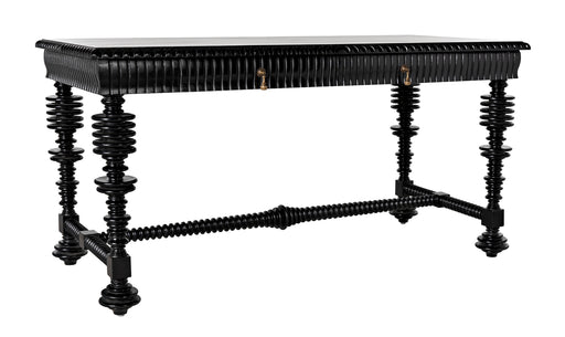 Portuguese Desk, Small (60"), Hand Rubbed Black