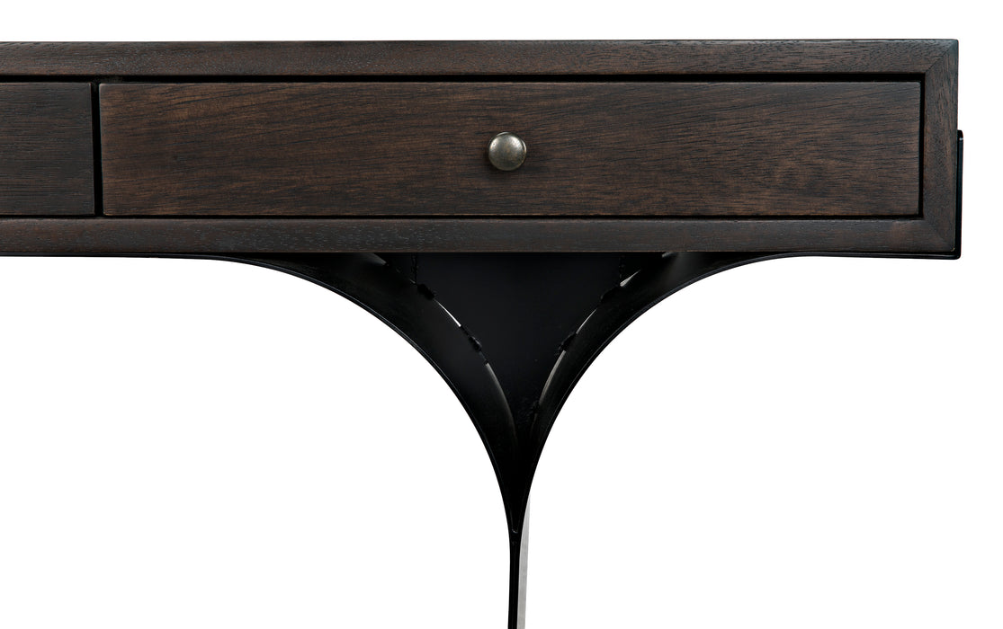 Truss Desk, Ebony Walnut with Steel Legs