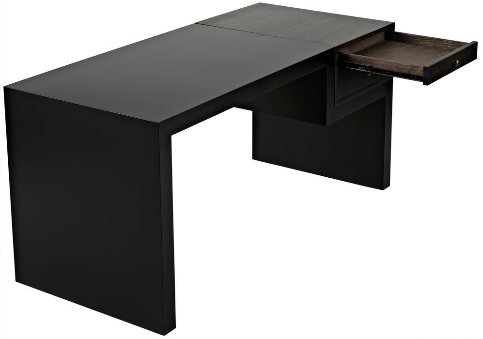 Alvaro Desk, Black Steel with Ebony Walnut