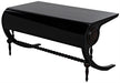 Mephistopheles Desk, Hand Rubbed Black with Light Brown Trim