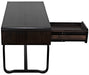 Voltes Desk, Ebony Walnut with Black Steel